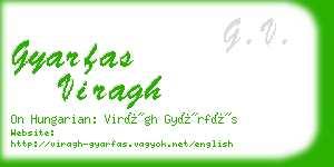 gyarfas viragh business card